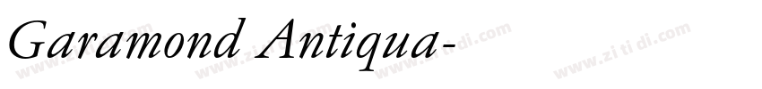 Garamond Antiqua字体转换